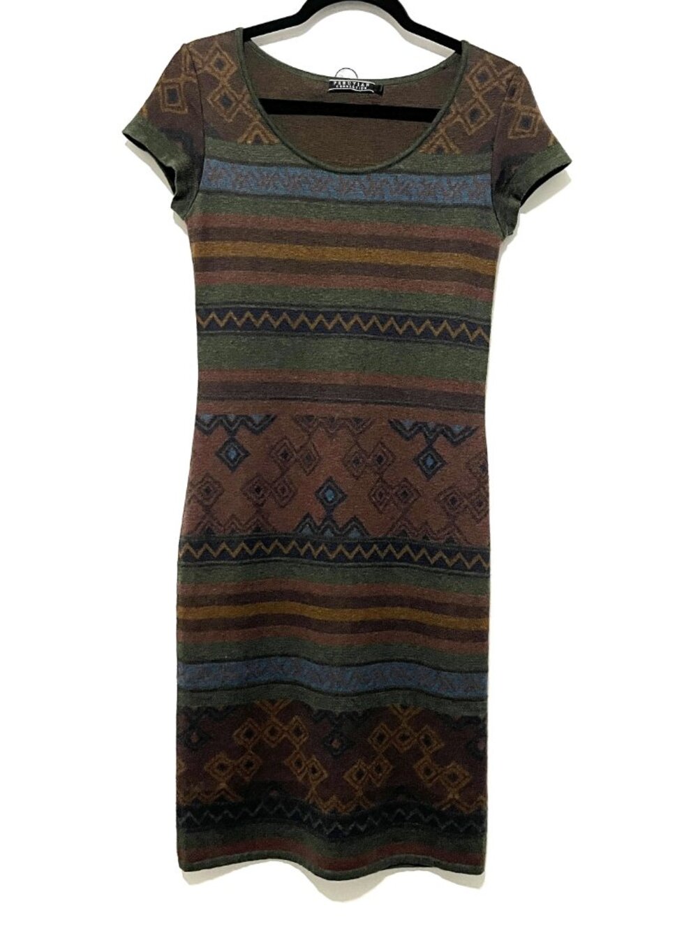 Peruvian Connection Womens Pima Cotton Knit Dress S Aztec Southwestern Indie